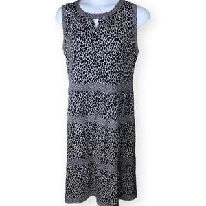 Michael Kors Animal Print Keyhole Midi Dress 2X